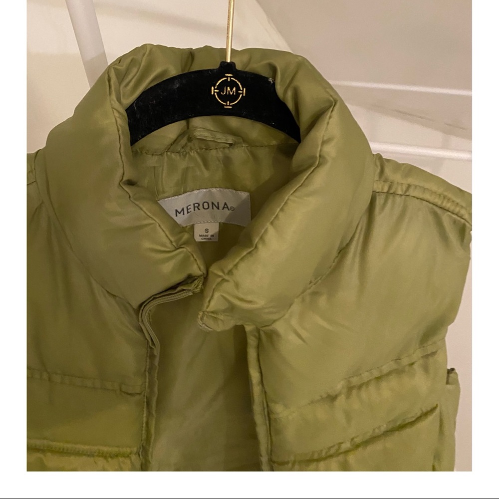 sage green vest - Picture 3 of 4